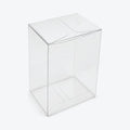 Empty clear SV booster bundle protector standing upright with the tuck top closed