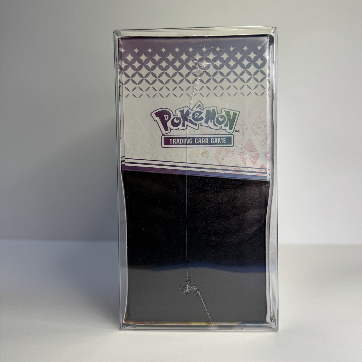 Side view of ETB protector showing folded PET edge