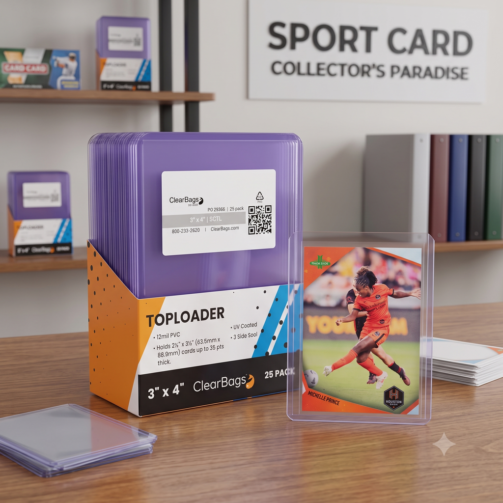 Rigid Toploaders — 3" x 4", Fits Cards to 35 pt
