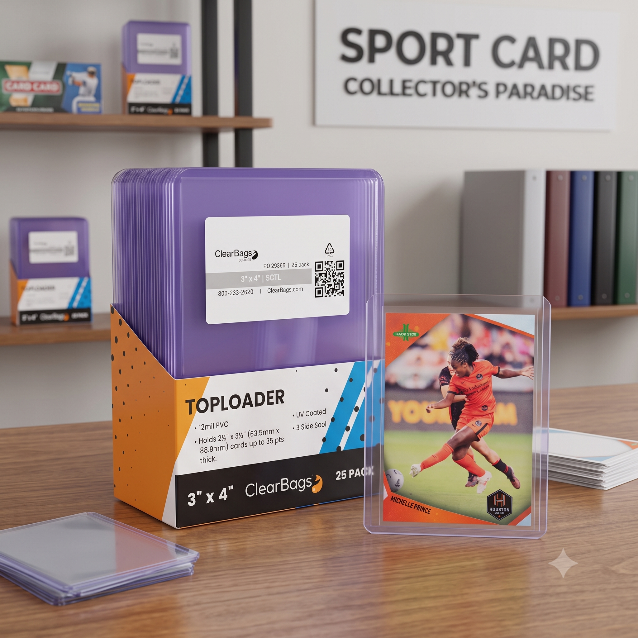 Rigid Toploaders — 3" x 4", Fits Cards to 35 pt