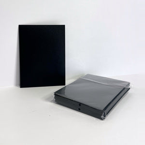 Black card sleeves, single and pack
