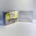 Booster box in a clear Sealed Armor protector next to an empty protector