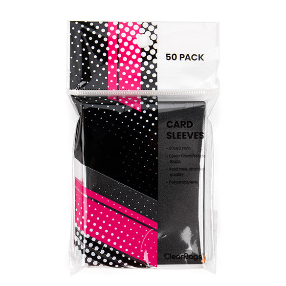Black matte deck sleeves for standard size trading cards